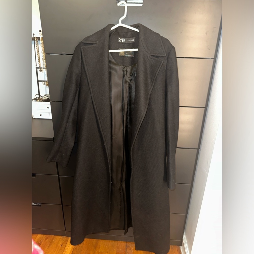 zara italian wool peacoat